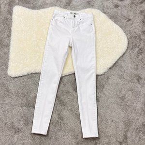 TOPSHOP Moto Jamie Super High Rise White Stretch Skinny Jeans